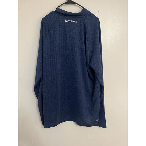 SPYDER Mens Pull over Sweater Blue 1/4 Zip Lightweight Size Large - Picture 4 of 4